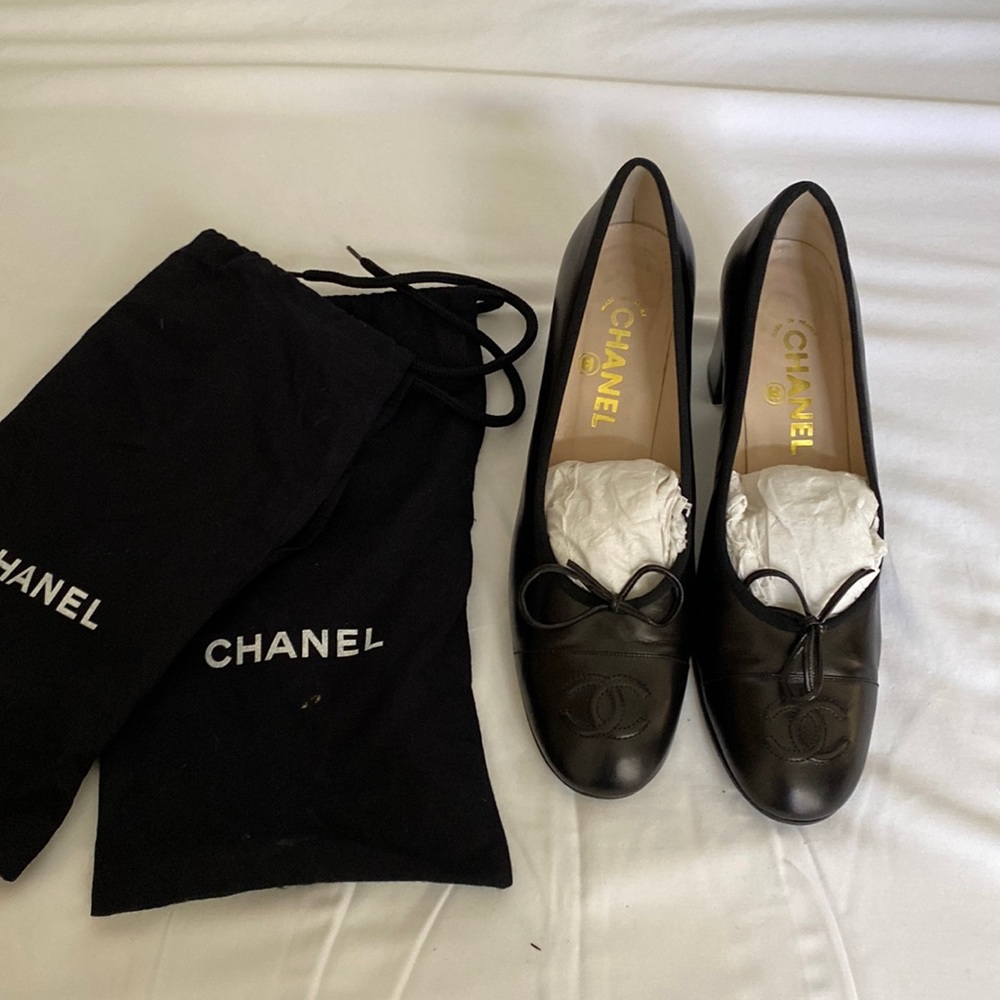 CHANEL Classic Block Heel Shoes
